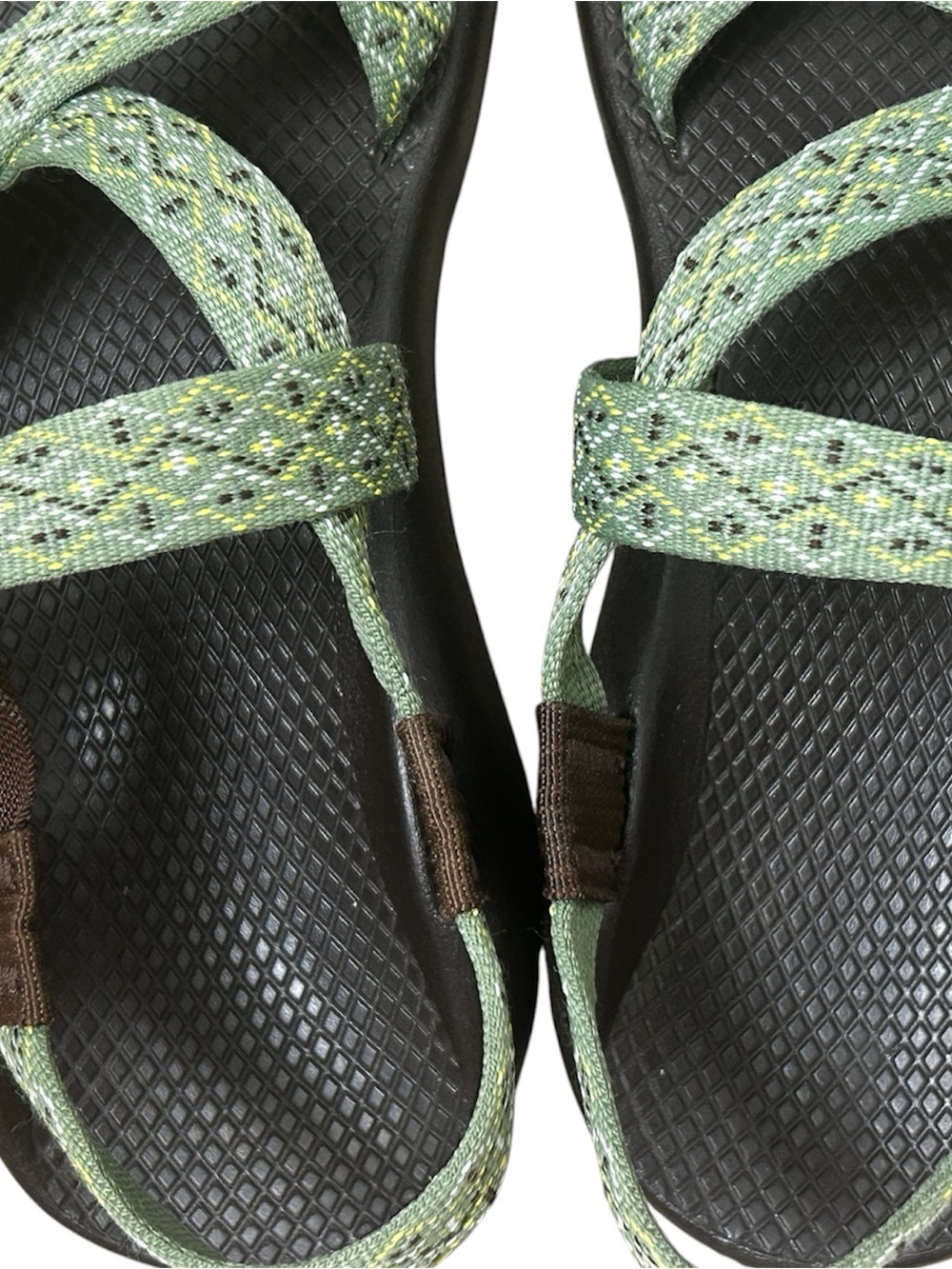Chaco Women's Sandals Green and brown z/2 toe loop - Picture 6 of 7